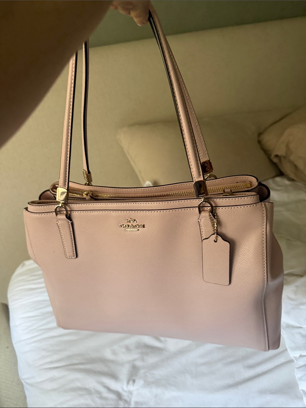 Coach Pink Leather Tote Bag - Coach